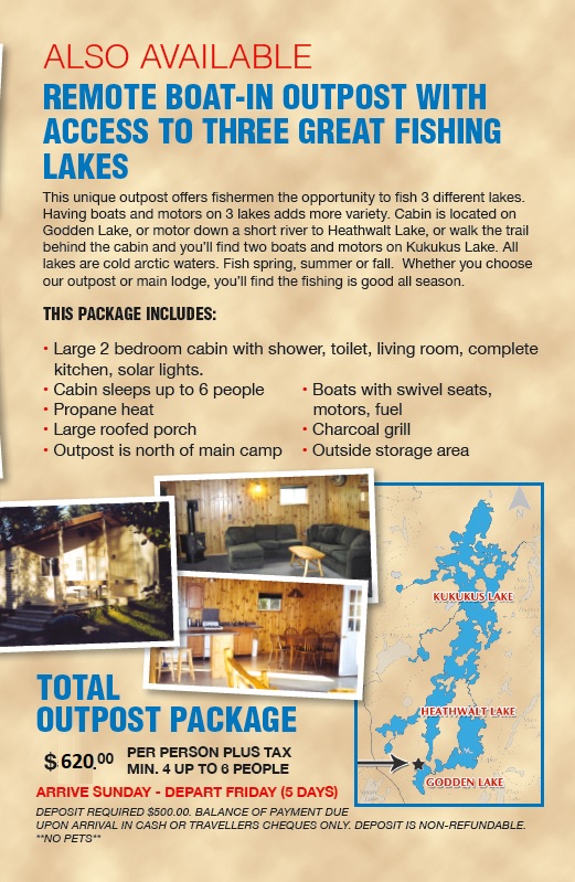 Remote Boat-In outpost with access to three great fishing lakes